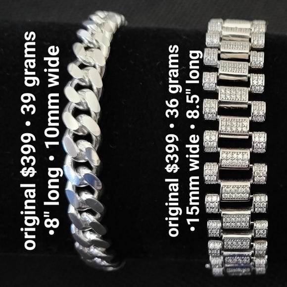 BRACELETS - REAL 925 STERLING SILVER - Picture 8 of 12